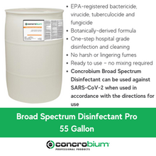 Load image into Gallery viewer, Concrobium 55 Gallon Broad Spectrum Disinfectant Cleaner Pro + FREE Ryobi ONE+ 18V Cordless Handheld Electrostatic Sprayer + Siphon Pump